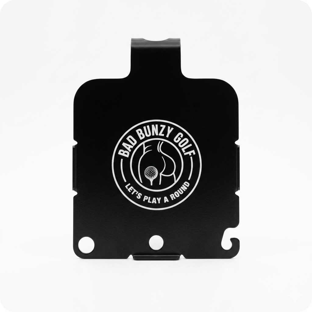 B-Bop attached to bracket on golf bag